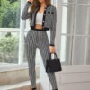 Privé houndstooth pattern, jacket & slim pants